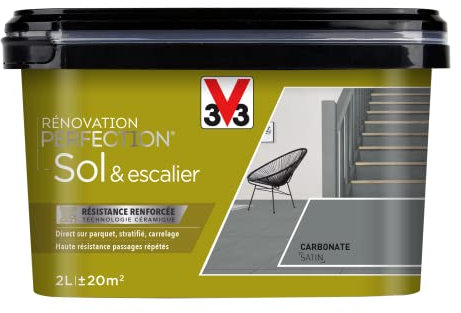 V33 Peinture de rénovation Sol & escalier, Rénovation perfection Carbonnate satin 2L