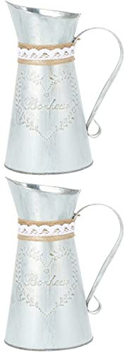 Happyyami 2stücke Rustikale Vintage Blumenvasen Dekorativer Eimer Für Tisch Garten Und Pflanzgefäße Für Und Außendekoration