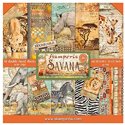 Scrapbooking Pad 10 Sheets CM 30.5x30.5 (12 X12) - Savana