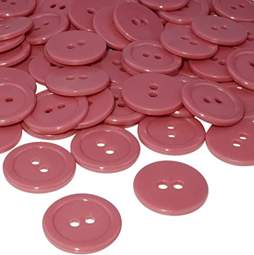 AERZETIX - C56438 - Satz von 50 Knöpfe zum nähen runden Ø20x2.2 mm mit 2 löchern 32L L32 - farbe altrosa - aus kunststoff - durchmesser der öffnung 2 mm - kurzwaren kleidung mode
