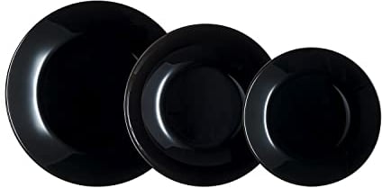 VAJILLA BLACK ZELIE NEGRA 18P