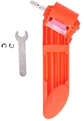 FTVOGUE Affilacoltelli per trapano al corindone Affilacoltelli portatile per mola per trapano al corindone ABS per utensili elettrici per smerigliatrice Arancia