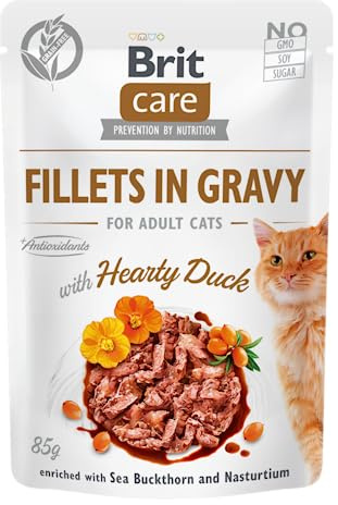 Nassfutter für Katzen Vafo Praha s.r.o. Brit Pflege Kinderbett Sasz.85 g FG Happy Duck / 24