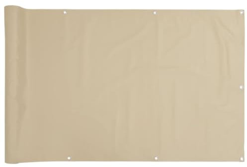 Bussandri Exclusive - Balkon-Sichtschutz Beige 90x300 cm Oxford-Gewebe