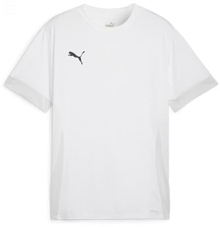 PUMA Unisex Teamgoal Matchday Jr Fußballtrikot, Puma White-puma Black-Feather Gray, 164 EU