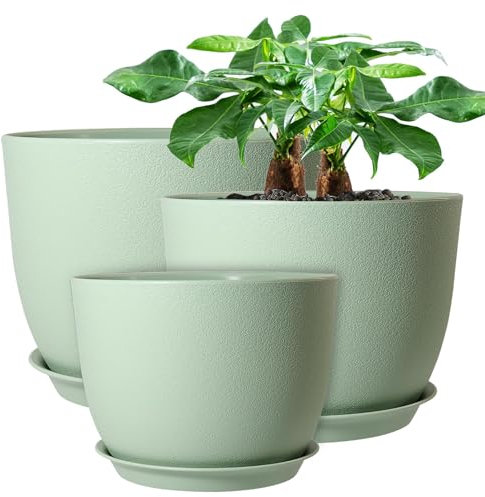 UOUZ 12/10/9 grandi vasi moderni con fori di drenaggio per piante da interno fiori, verde