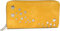styleBREAKER Damen Portemonnaie mit Metallic Stern Cut-Outs, Reißverschluss, Geldbörse 02040115, Farbe:Curry