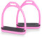 Equinate Steigbügel Midway 10cm Rosa - Mit Anti-Rutsch Trittfläche aus Gummi - Für Erwachsene und Kinder - 2 Stück