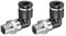M METERXITY 2 Paquet Connexion à Pression Tube Mâle Coude Raccord - 90 Degré Pneumatique Air Pousser Connexion rapide, Appliquer à Tuyau Connexion (1/4 OD x Filetage 1/8NPT)