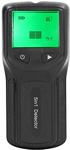 Escáner de pared 5 en 1 detector de pernos con chip de microprocesador inteligente y pantalla LCD HD, buscadores de haz de sensor de pernos para el centro y borde de madera, alambre de CA de metal,