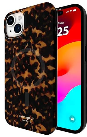 Kate Spade New York iPhone 15 Plus Case, Compatible with MagSafe - Tortoiseshell