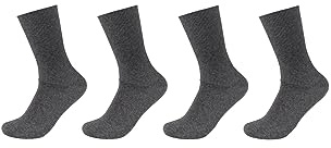 Camano Unisex Diabetikersocken super soft 4er Pack 43/46 dark grey melange
