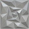 12PCS/3 m² 3D Paneele PVC Kunststoffpaneele Wandpaneele Gaming Zimmer Wand Decke 3D Optik Quarz (12) PVC 3D Platten, D175 Grau