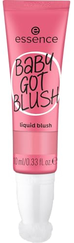 Essence Baby GOT BLUSH - Fard liquido, n. 10, colore rosa, risultato espresso, ad asciugatura rapida, naturale, vegano, privo di parabeni e di particelle di microplastica, confezione da 10 ml
