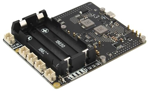 Geekworm X1201 Ultra-Thin 18650 UPS Shield for Raspberry Pi 5, with Max 5.1V 5A Output & Auto Power On & Safe Shutdown & Power Loss Detection Function