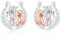 ABIGY Pferde Ohrringe Hufeisen Ohrstecker 925 Sterling Silber Glückspferd und Mädchen Ohrstecker Umarmung Pferd Ohrstecker Tier Ohrringe Pferd Schmuck Geschenk für Damen Mädchen