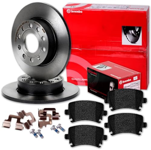 Bremsscheiben 256mm + Beläge hinten für Golf 5 6 A3 8P Octavia