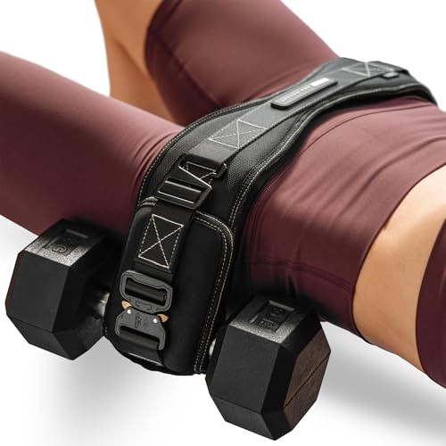 JAB Premium Hip Thrust Belt for Dumbbells & Kettlebells (Patented) Booty Belt - Strengthen Glutes & Hamstrings - Heavy Duty, Comfortable & Slip Resistant