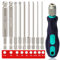 Hakkin 10 Stück Kugelkopf Sechskant Schraubendreher 100mm Hex Innensechskant Satz mit Griff 1/4 S2 Magnetischen Schraubenzieher Ball End Hex Bit Set 1,5/2/2,5/3/4/5/6/8/10mm für Akkuschrauber