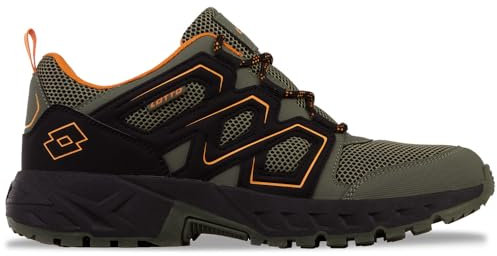 Lotto Unisex Sneaker, Olive/ORANGE, 42 EU