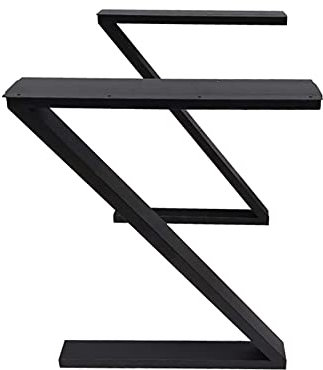 IUokLU Metal furniture Legs, Country Industrial Dining Table Legs, DIY Modern Coffee Table Legs, Black Paint Desk Legs