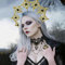 JeVenis Halo Krone Barock Stirnband Sterne Göttin Tiara und Krone für Frauen Boho Hochzeit Kopfbedeckung Halloween Kostüm