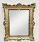 Pintici Bilderrahmen inklusive SCHUTZGLAS Barock Hängerahmen Barockrahmen 57 x 47 cm Shabby,Jugendstil Antik Spiegelrahmen (Gold-Schwarz+Schutzscheibe)