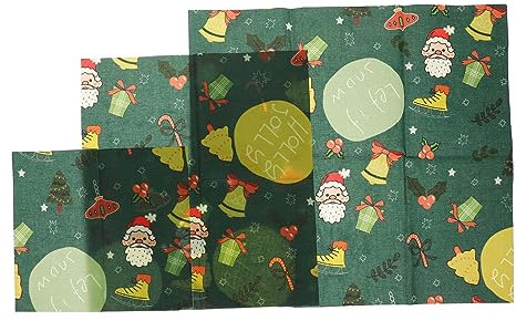 Hoement Bienenwachstücher Für Die Küche 3er-Set Wiederverwendbare Lebensmitteltücher Natürliche Bienenwachs-konservierungstücher Für Zu Hause