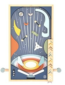 Speedy Monkey SP2001 Flipper Spiel 41x54x10cm bunt, Holz Spielzeug für Kinder, Liebevolle Details-tolle Geschenkidee