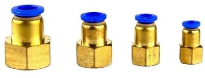1pc Hose 4MM 6MM 8MM 10MM 12MM Pneumatic Connector Fittings 1/8'' 1/4'' 3/8'' 1/2'' Female Thread Push In Fitting for Air Pipe Joint(Hose OD 8mm,3/8)