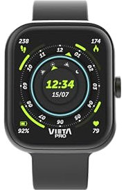 Vieta Pro Reloj Inteligente Hombre Mujer, Pantalla AMOLED de 1,75'' Smartwatch con Llamadas Bluetooth, Batería 7 días, Monitor de Sueño, Impermeable IP67 Smart Watch para iOS y Android | Beat 7 Negro