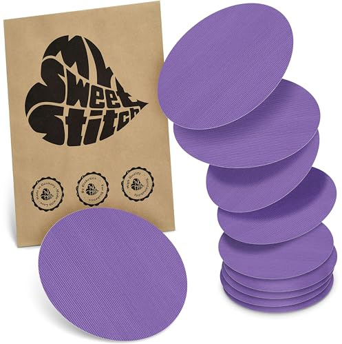 MySweetStitch 10 Fixierpflaster für CGM-Sensoren rund Purple | Hilft gegen vorzeitiges Ablösen, wasserfest und schnell trocknend, hautfreundlich, bis zu 15 Tage Halt