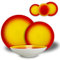 ARCA, Set 18 Piatti Coordinati in Porcellana Decorata, Servizio per 6 Persone, con Piatti Fondi, Piani e da Dessert, Lavabili in Lavastoviglie, Collezione Tavola a Colori, Colore Giallo