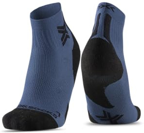 X-Socks Run Discover Knöchelsocken für verbesserten Laufkomfort, fortschrittlichen Schutz mit Atmungsaktivität und Unterstützungstechnologien, ideal für die Thermoregulation - Marine/Schwarz, 45-47