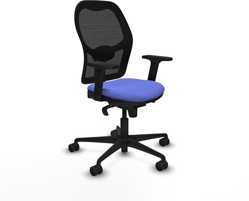 Piqueras y Crespo Ergonomischer Bürostuhl, atmungsaktiv, für Schreibtisch, feste Rückenlehne, 1D-Lendenwirbelstütze, 2D-Arme, Synchronmechanik in 5 Positionen, Verwendung 8 Stunden, Maximalgewicht 120