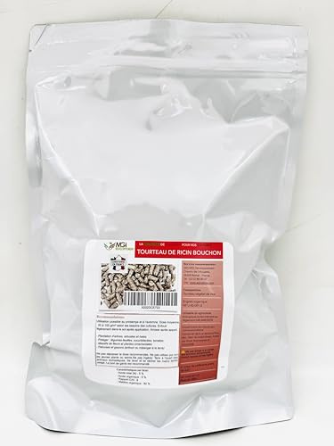 900gr Tourteau de Ricin Bouchon- Engrais organique NF U 42-001-2 – Utilisable en Agriculture Biologique - Conditionné en France