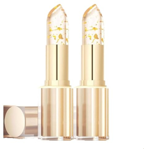 Norino Lippenstift Durchsichtig, Lippenstift 24 Stunden Halt, Langanhaltender Lippenstifts, Farbwechselnder Lippenstifts für Damen, PH Lippenstiftes mit Farbwechseleffekt, der die Farbe wechselt (2PC)