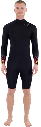 Hurley 2026 Air Neoprenanzug für Herren, 2/2 mm, langärmlig, Brust-Reißverschluss, Schwarz