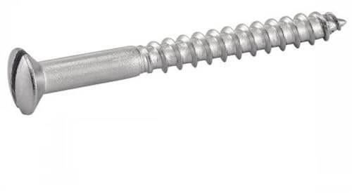 200 Vis à Bois Tête Fraisée Bombée Fendue 4 x 40 mm - DIN 95 - NFE25-605 - UNI 703 - Inox A2 - D-Work
