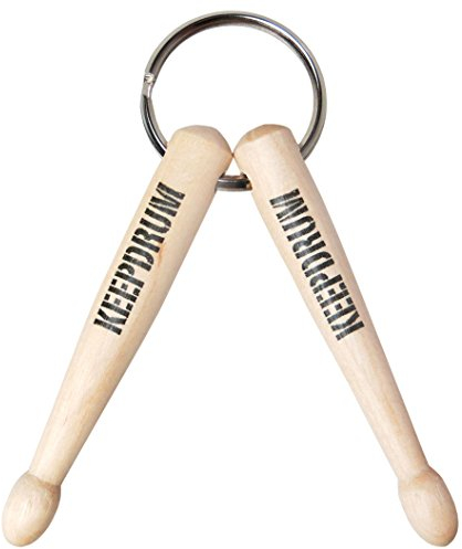 KEEPDRUM Schlüsselanhänger Drumsticks aus Holz Geschenk für Schlagzeuger