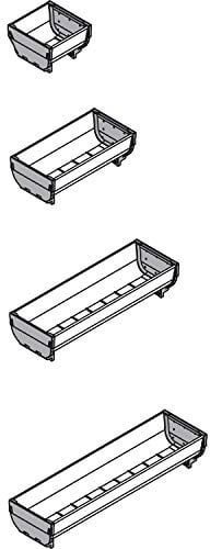 BLUM ORGA-LINE Schalen, 352 x 88 x 60 mm