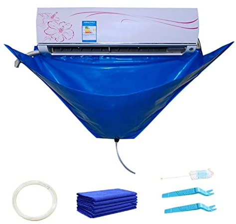 Facynde Split Klimaanlagen Reinigungs Abdeckungs Set Wand-Klimaanlage Wasserdicht Staub Waschen Sauber-Schutz-Beutel