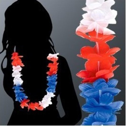 LOT DE 12 Colliers DE Fleurs Tahiti Hawai 60MM Supporter France