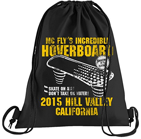 T-Shirt People Hoverboard California Sportbeutel – bedruckter Beutel – eine schöne Sport-Tasche Beutel mit Kordeln Zukunft Flux Delorean DMC