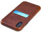 Dockem Virtuosa - Custodia a portafoglio in vera pelle per iPhone XR (6,1 pollici), sottile, con piastra metallica integrata per montaggio magnetico e slot per schede piatte: Virtuosa [marrone]