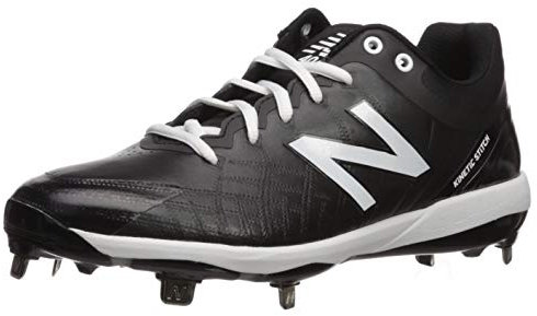 New Balance Herren 4040 V5 Metall Baseballschuh, Schwarz/Weiß, 39.5 EU Weit