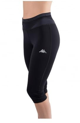 Leggings Donna Fitness Colore Nero. Leggings Capri sotto Ginocchio. Ideali per Palestra, Jogging, Allenamento Sportivo. (S/M)