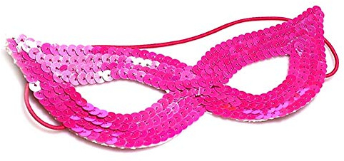 Lovelegis Maschera fuxia paillettes veneziana donna costume carnevale Halloween travestimento accessori idea regalo festa