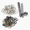 BE-TOOL Lot de 100 œillets en laiton avec outil de perforation et outil de fixation pour bâche, tissu, rideaux, sacs, etc. (14 mm)