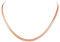 FindChic Kette Rosegold Damen 3mm Choker Damen Schlangen Kette Flache Edelstahl Sleek Halskette 32cm Länge elegant Halsreif Collier wasserfest Modeschmuck für party Treffen Bar